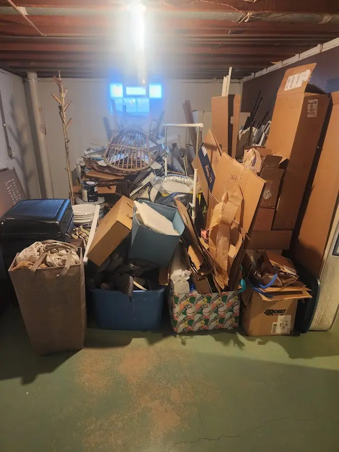 Roll-off dumpster container at job site for Cleanout Dumpster Rental in Moses Lake